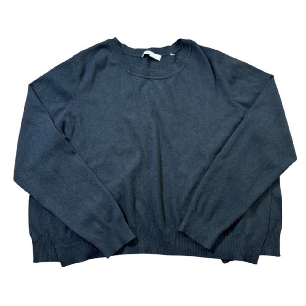 Mika Mindel XL Black Knit Sweater Viscose Nylon Silk Blend‎ Classic Casual